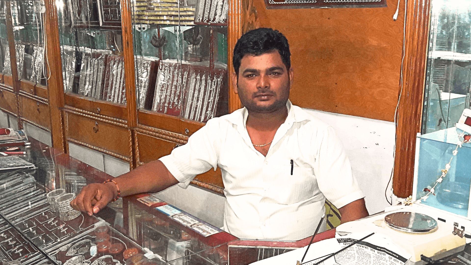Mr Sanjeet Kumar Sah, owner of Dhanlaxmi jewellers